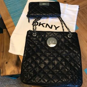 DKNY Nappa  Leather Bag and Wallet